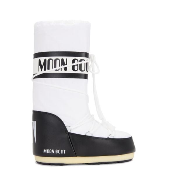MOON BOOT Icon Nylon in Black & White – EUC Size Small / Medium (35 -38) - Picture 3 of 9